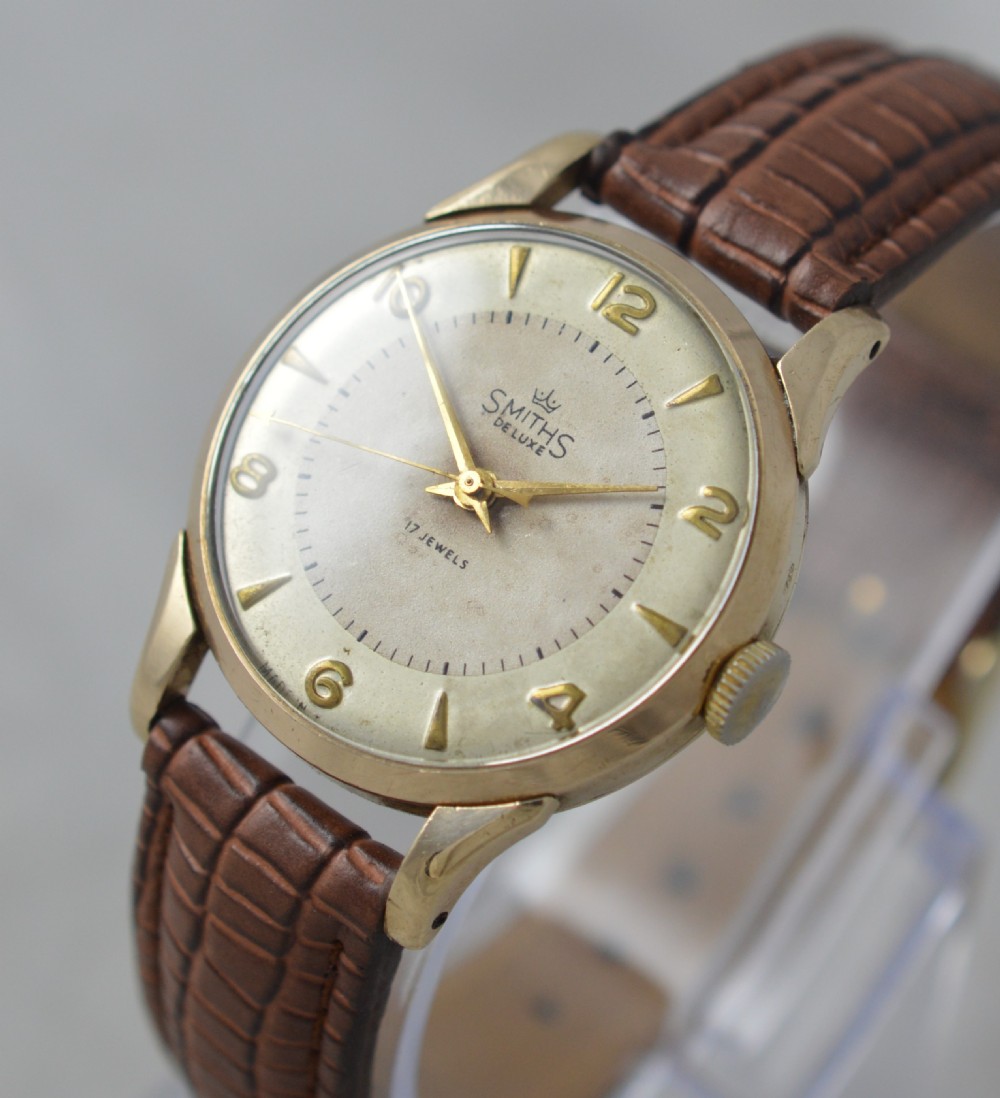 1955 9K Smiths De Luxe Wristwatch with box View VI
