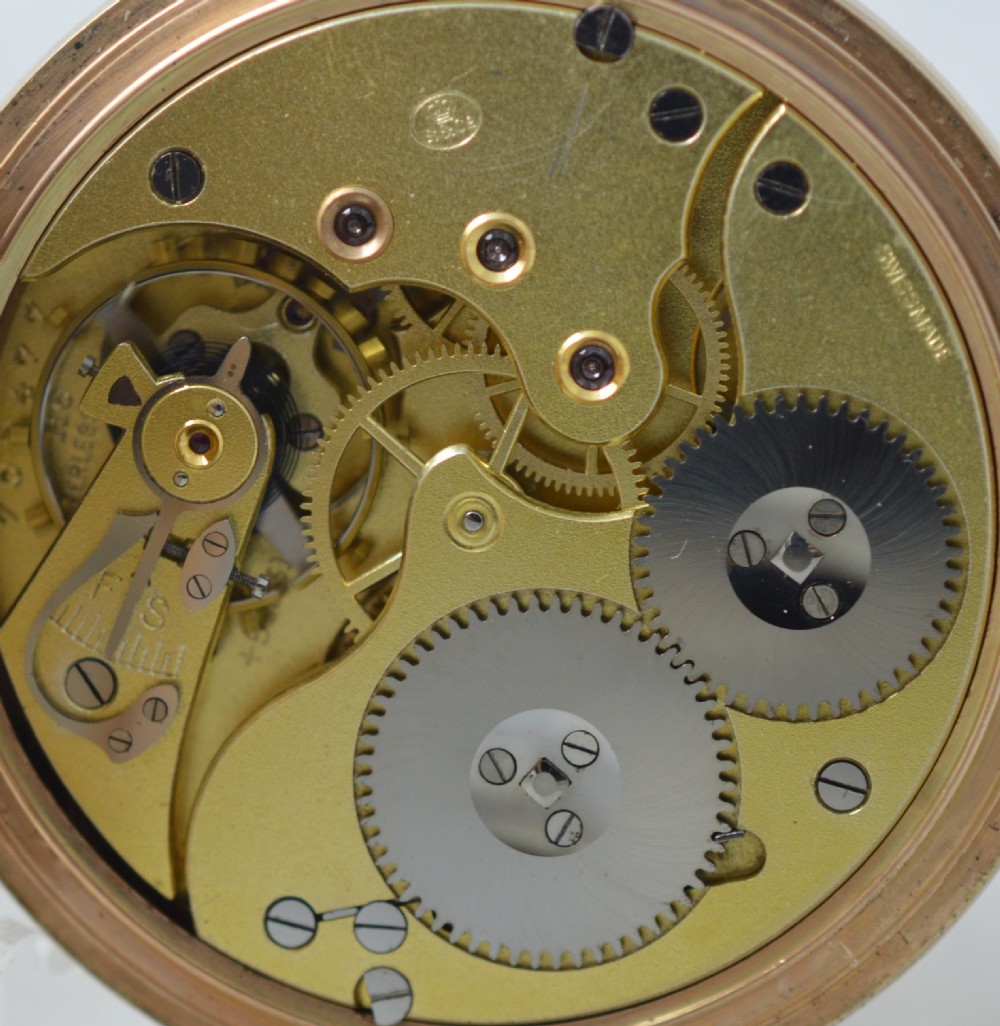1929 9K Gold Full Hunter Pocket Watch, Stauffer, IWC View IV