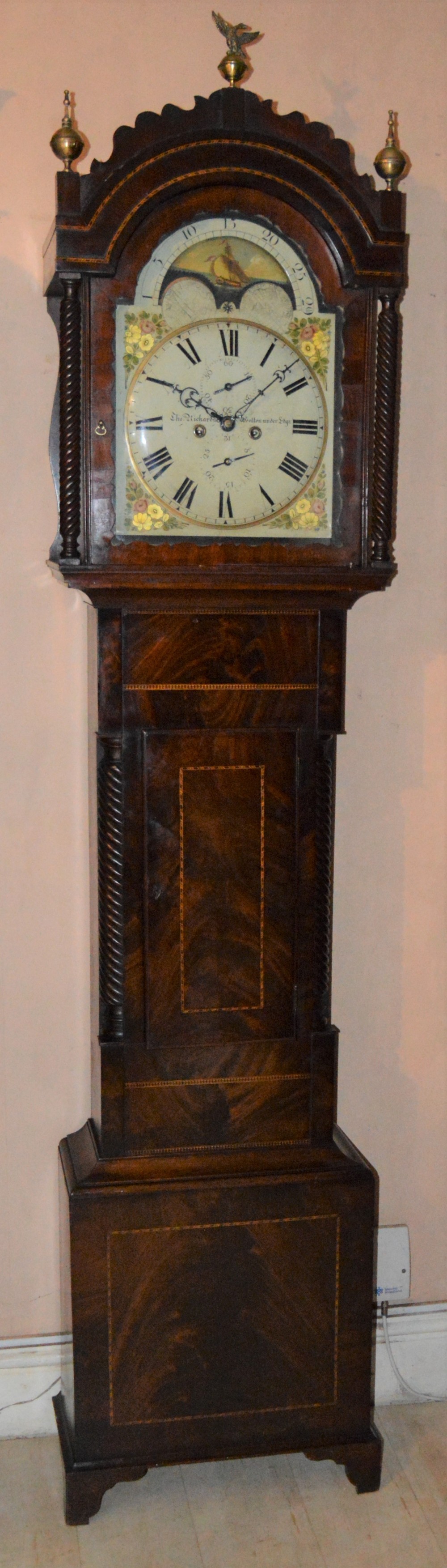 Rickards Wotton Under Edge Moon Phase Longcase Grandfather Clock