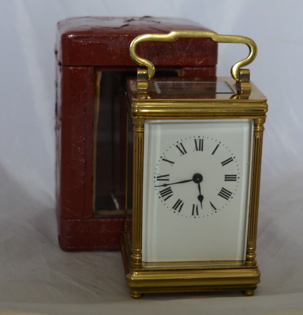French Brass Carriage Clock & Box