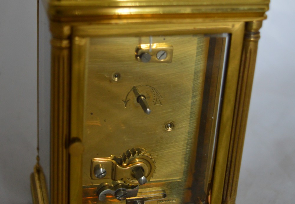 French Brass Carriage Clock & Box View III