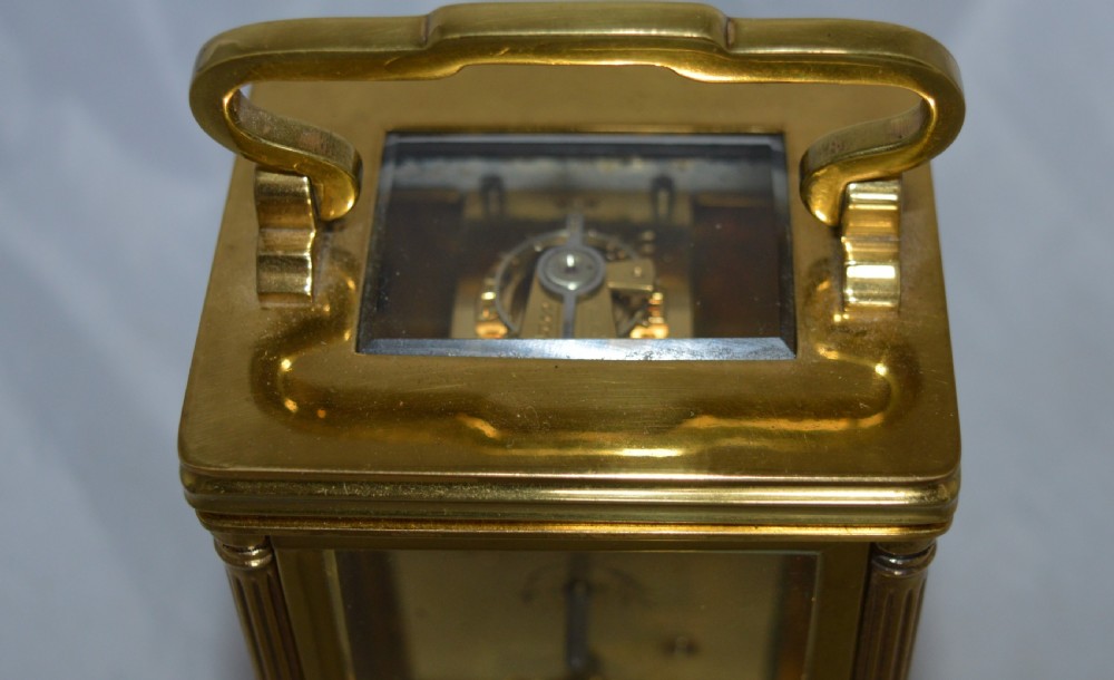 French Brass Carriage Clock & Box View IV
