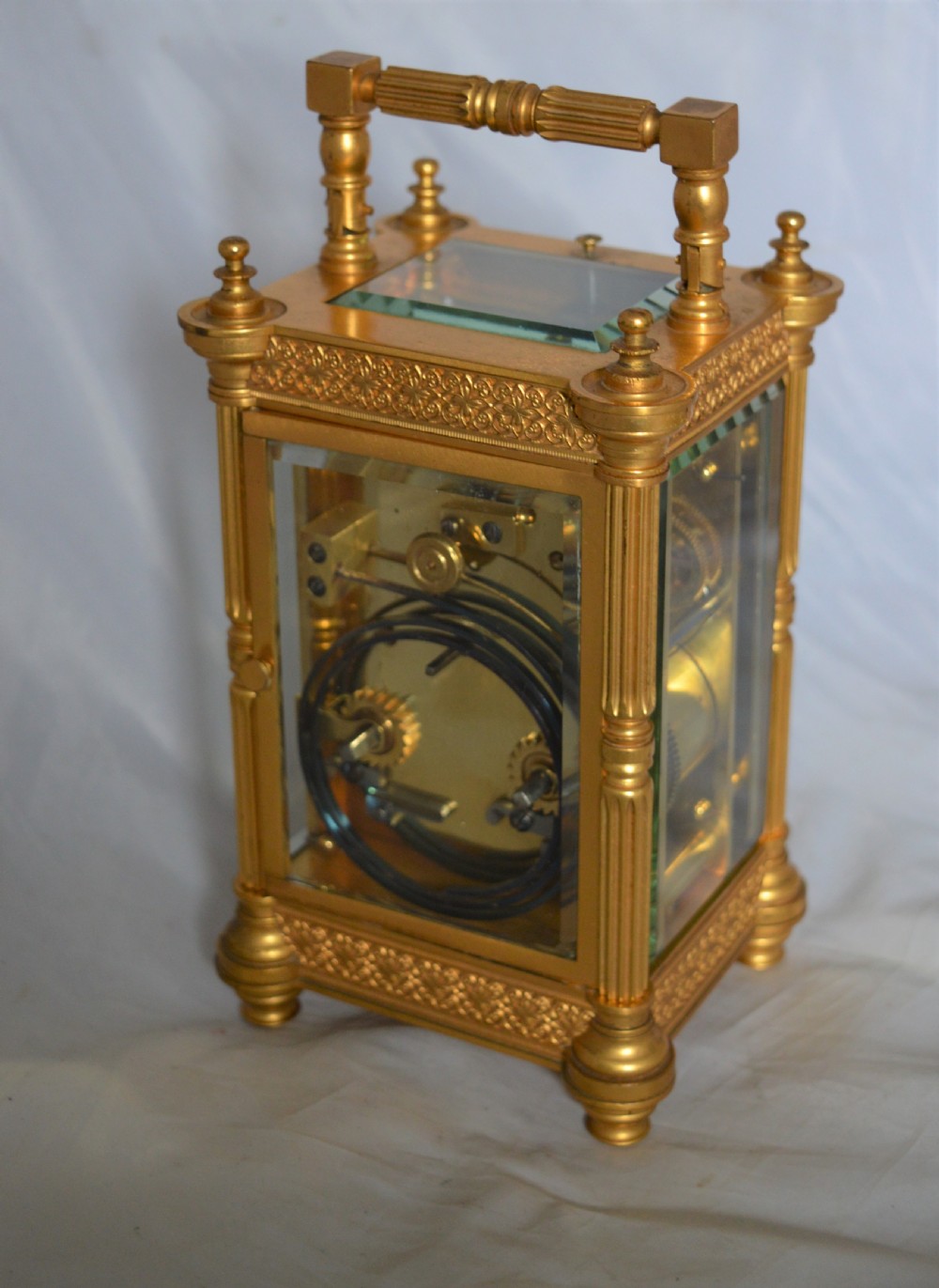 Strike and Repeat Fretwork Carriage Clock View II