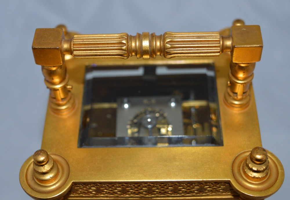 Strike and Repeat Fretwork Carriage Clock View IV