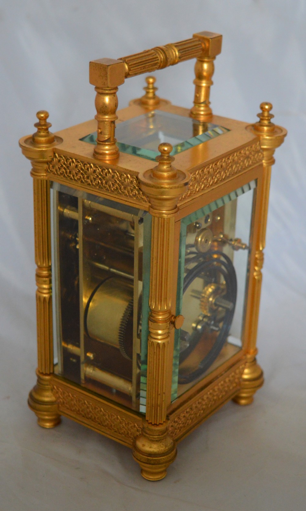 Strike and Repeat Fretwork Carriage Clock View V