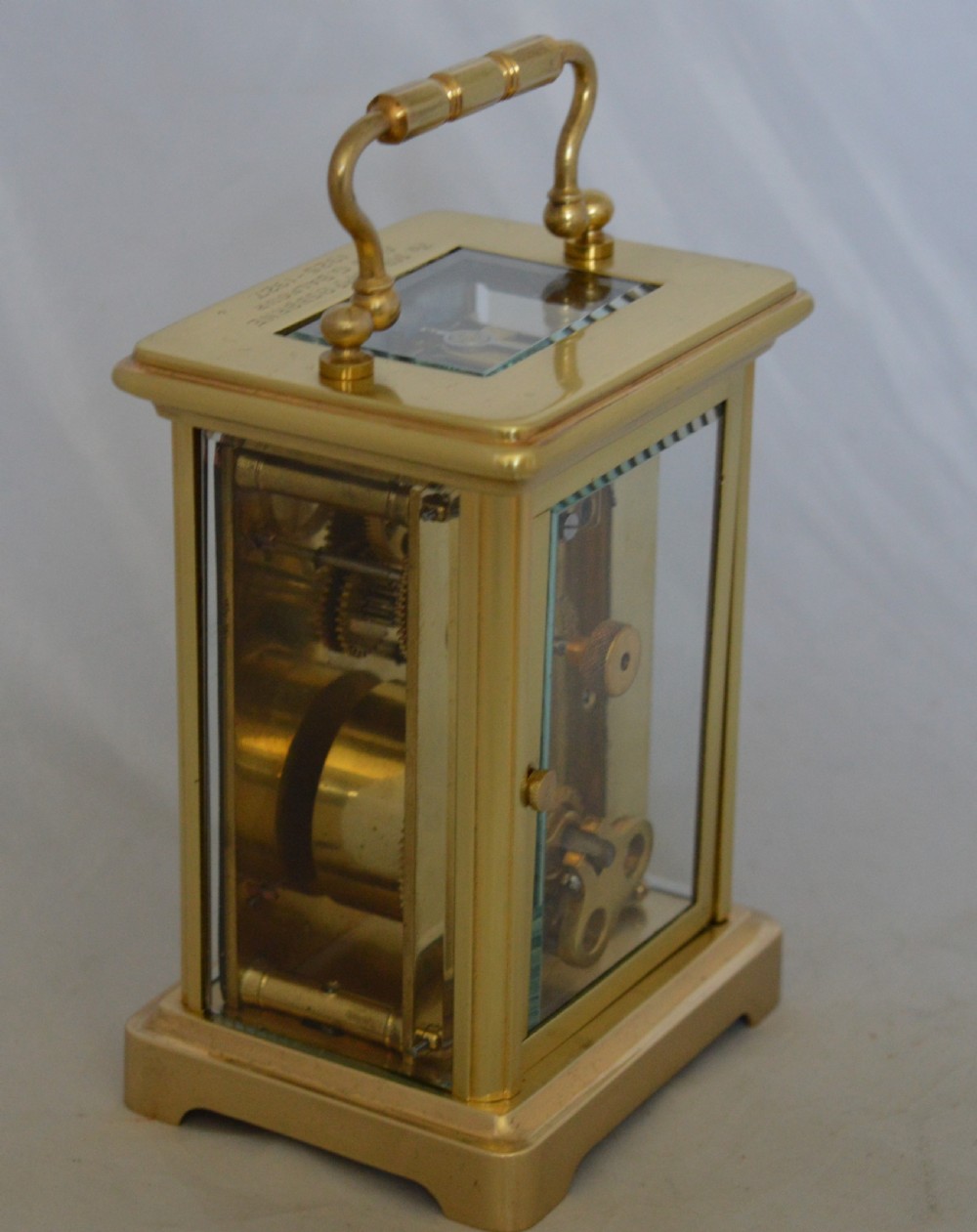 Brass Carriage Clock Engraved 'Osbourne' View II