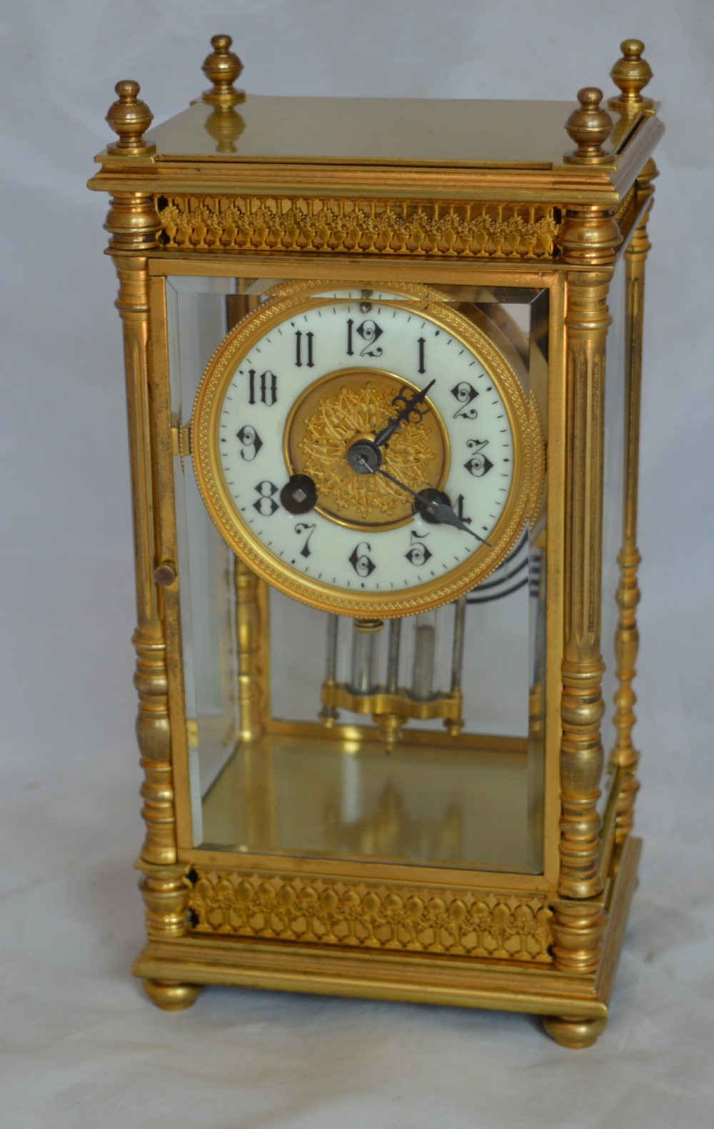 Slim 4 Glass Mantel Clock