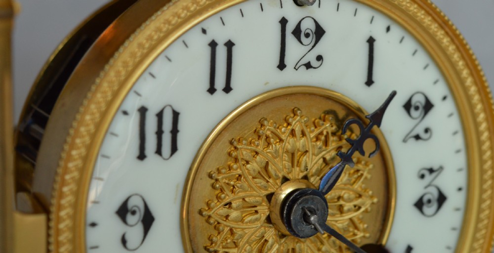 Slim 4 Glass Mantel Clock View III