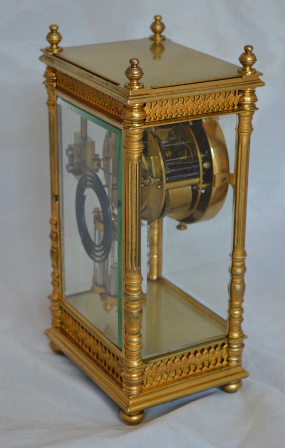 Slim 4 Glass Mantel Clock View V