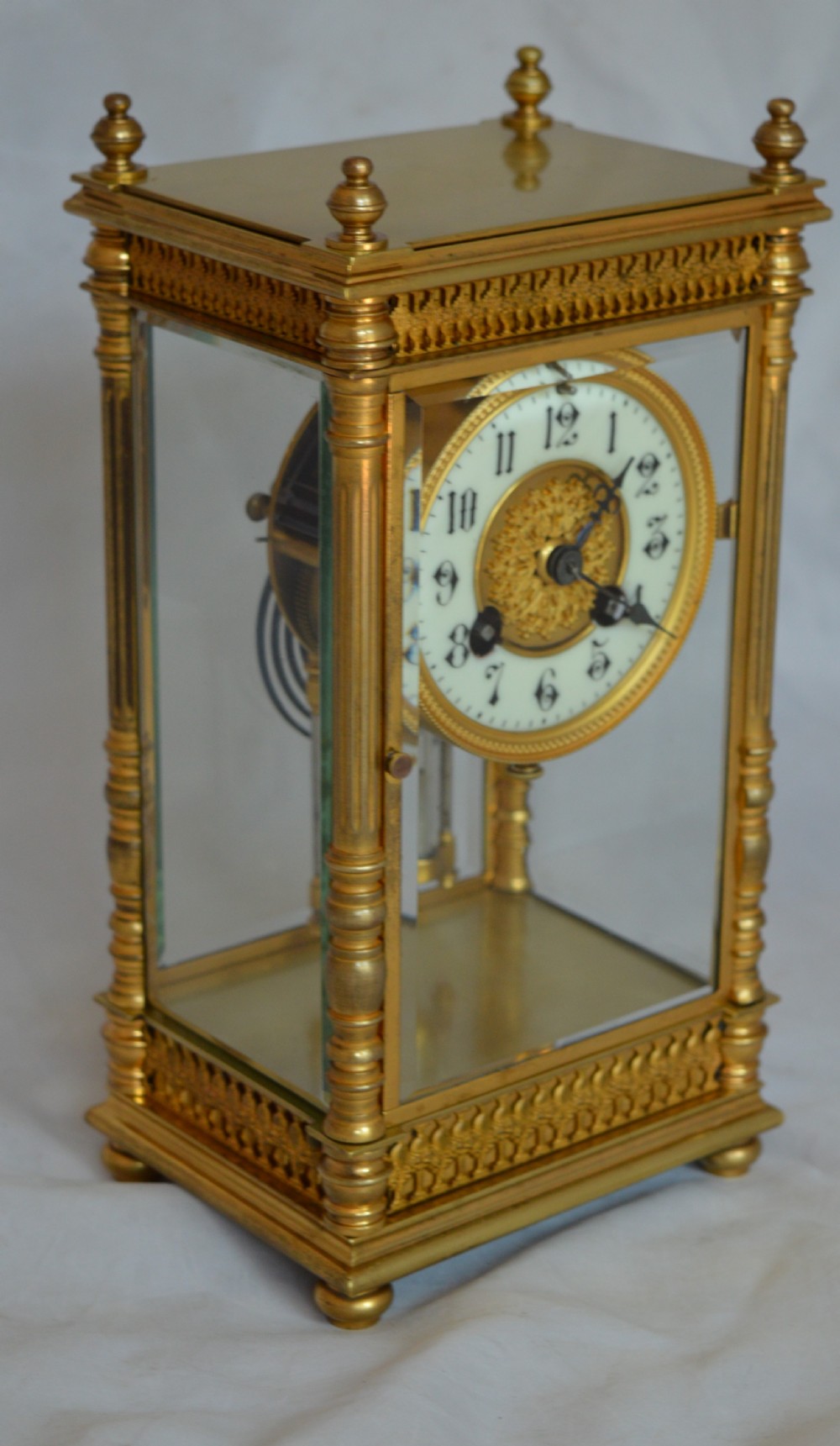 Slim 4 Glass Mantel Clock View VI