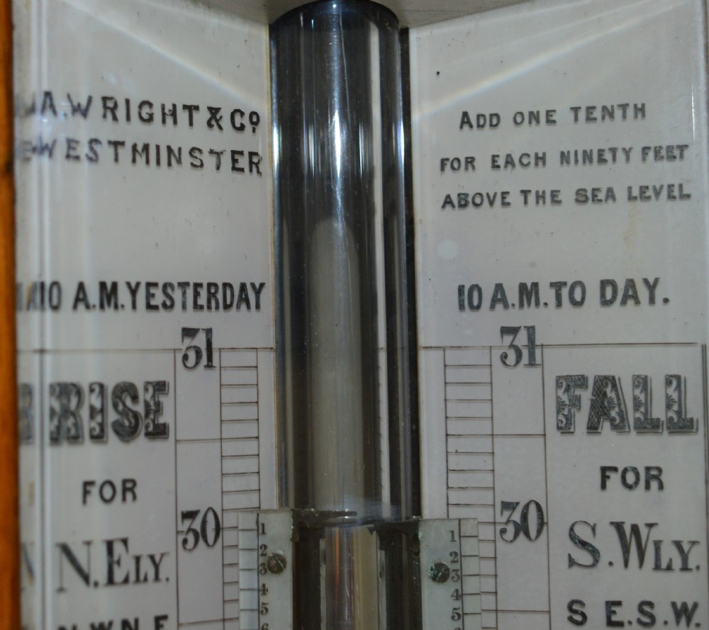 Victorian Sea Coast Stick Barometer Wright & Co Westminster View III