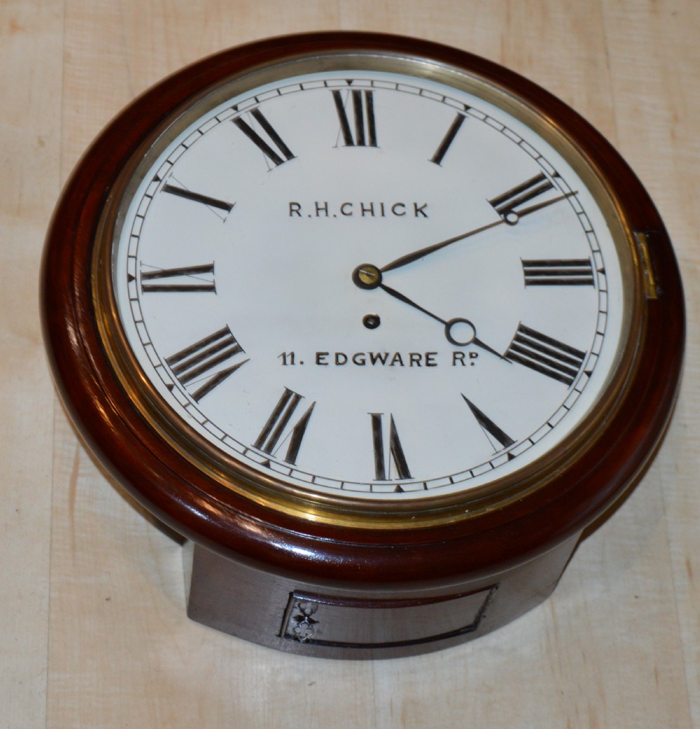 R H Chick, Edgware Road London Fusee Dial Wall Clock