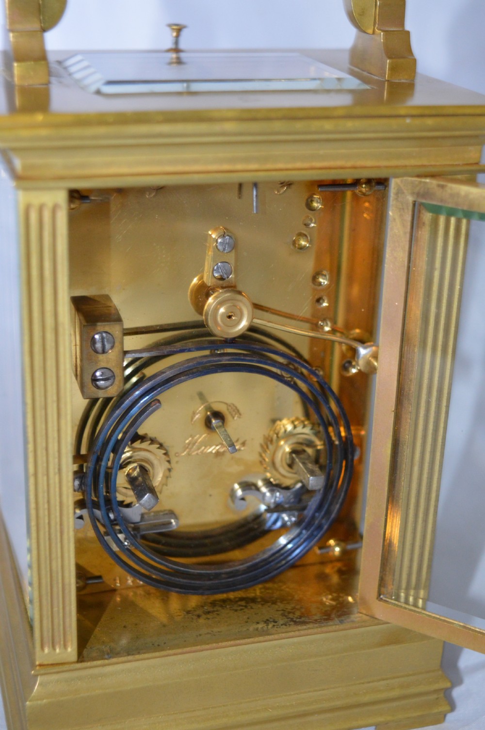 F H Goulding Strike Repeat Carriage Clock View V