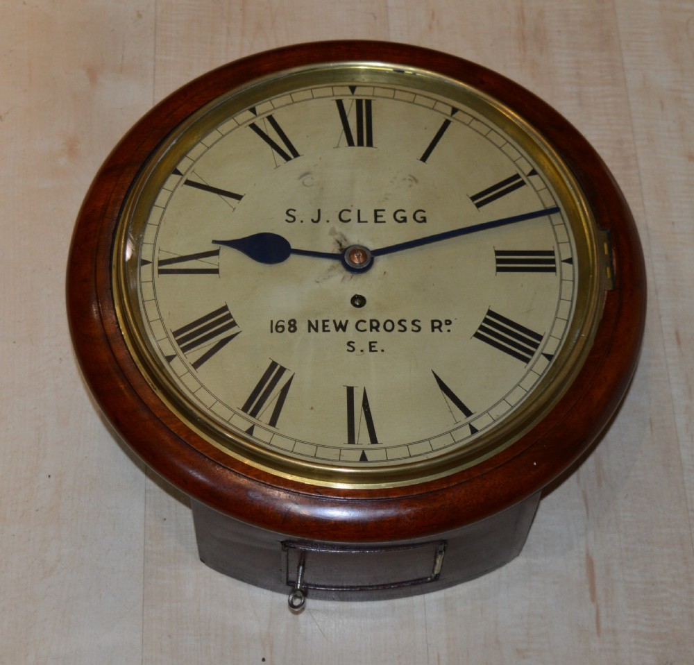 S J Clegg London Fusee Dial Wall Clock