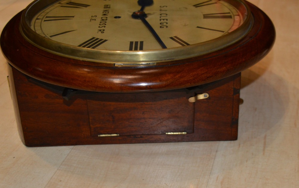 S J Clegg London Fusee Dial Wall Clock View IV