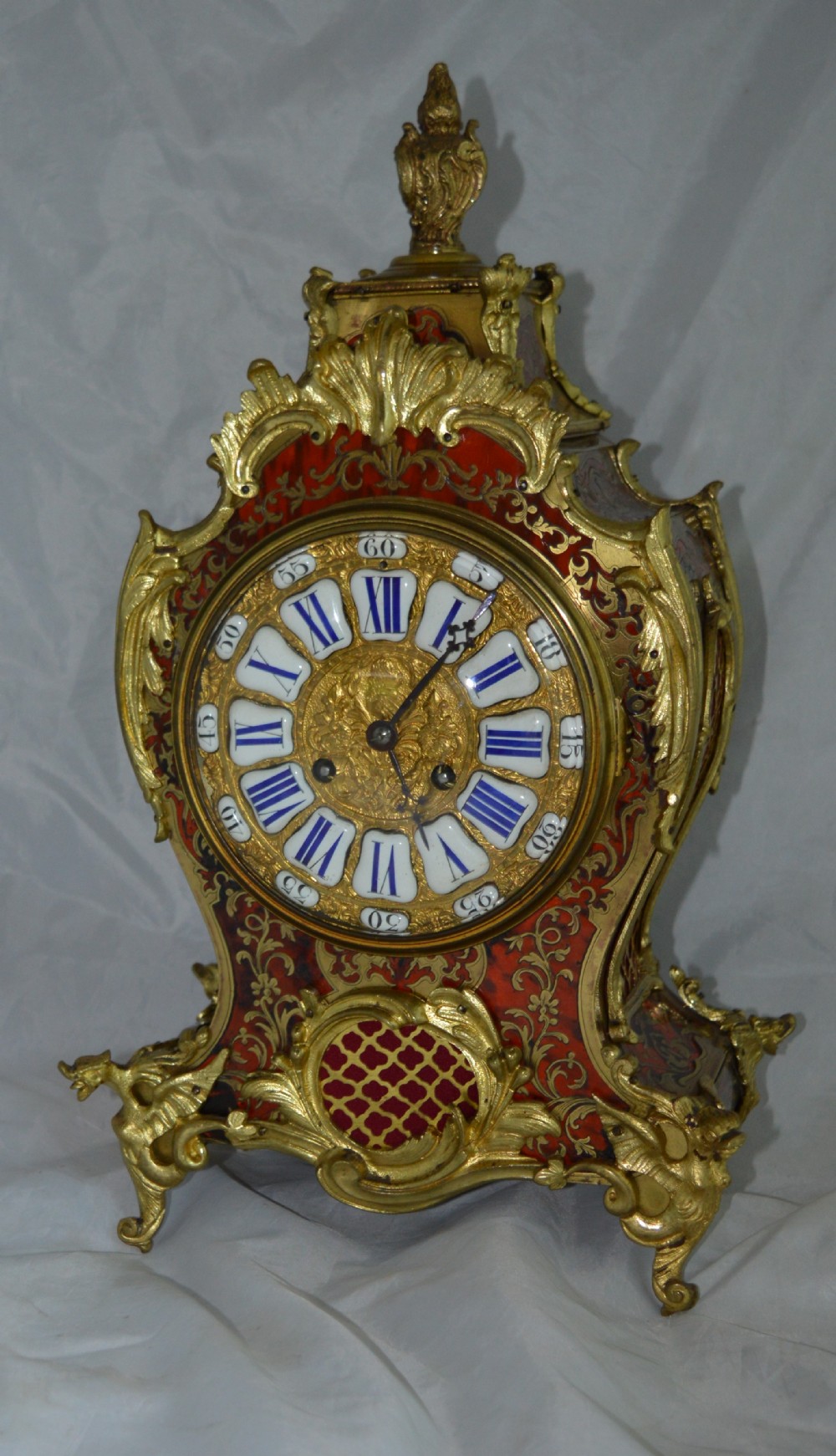Fine Boulle Mantel Clock Richard & Co Paris