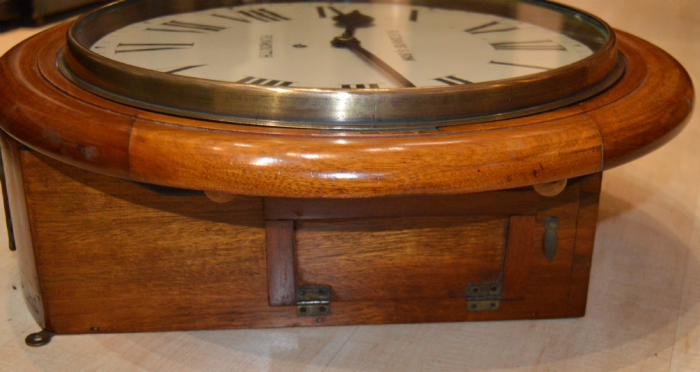 R F Davis of Plymouth Fusee Dial Wall Clock View IV