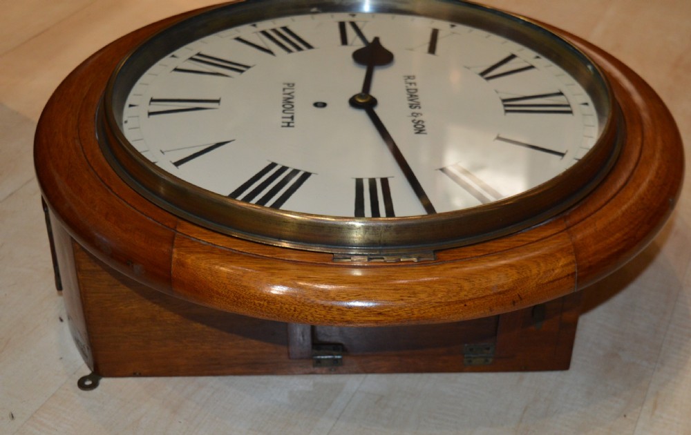 R F Davis of Plymouth Fusee Dial Wall Clock View V