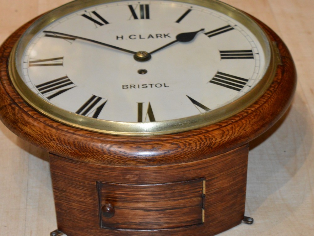H Clark Bristol Fusee Dial Wall Clock View II