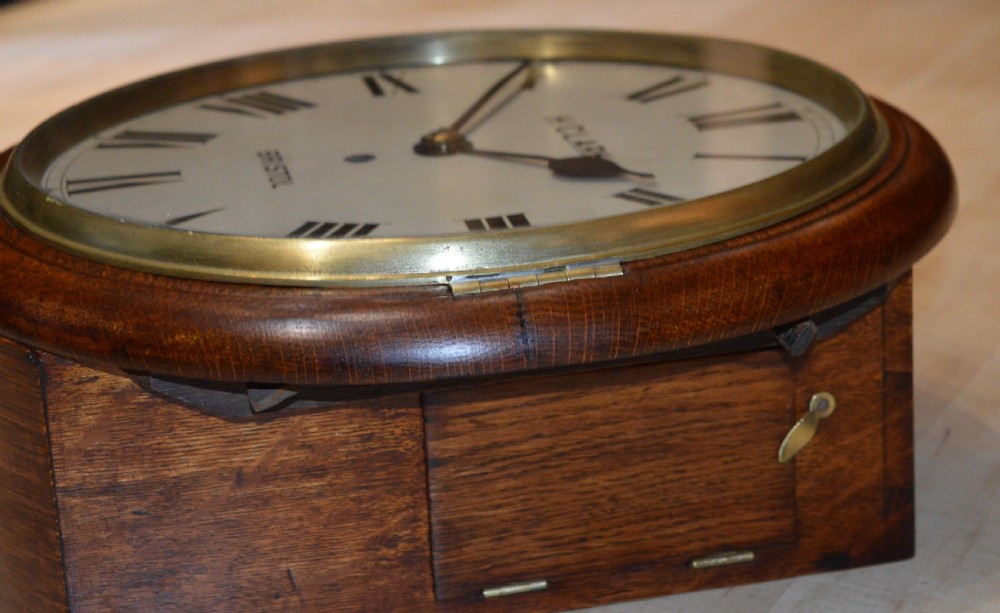 H Clark Bristol Fusee Dial Wall Clock View IV