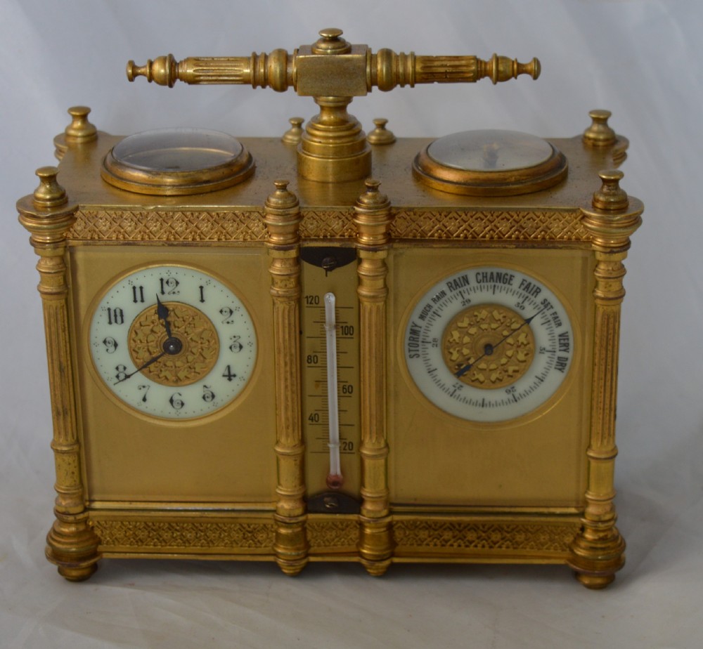 Carriage Clock Barometer Combination