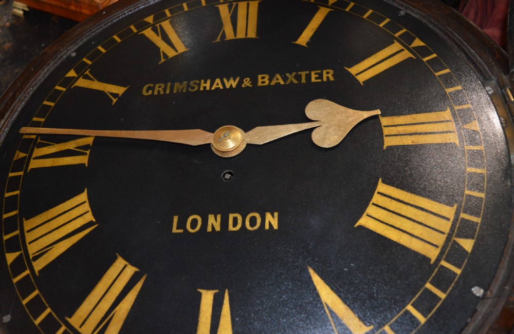 Grimshaw & Baxter London Large Fusee Dropdial Wall Clock View III