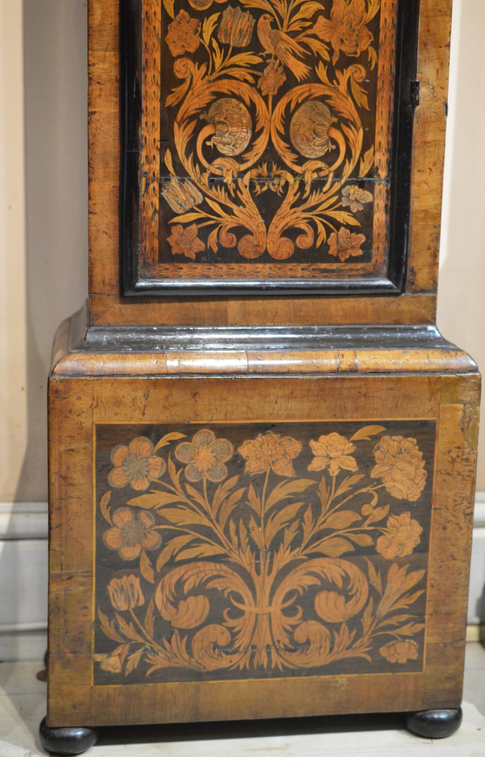 17th Century Month Duration Marquetry Walnut Longcase Sam Price London View II
