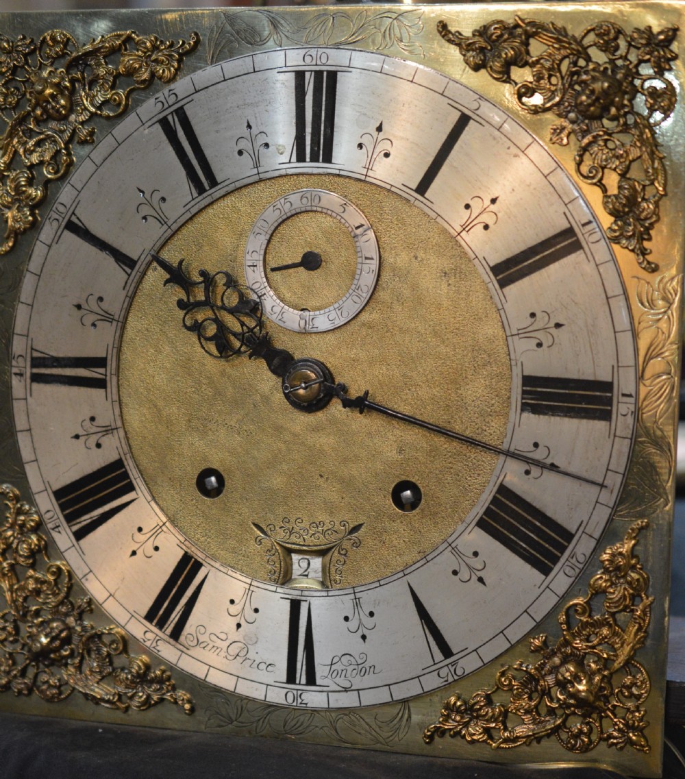 17th Century Month Duration Marquetry Walnut Longcase Sam Price London View III