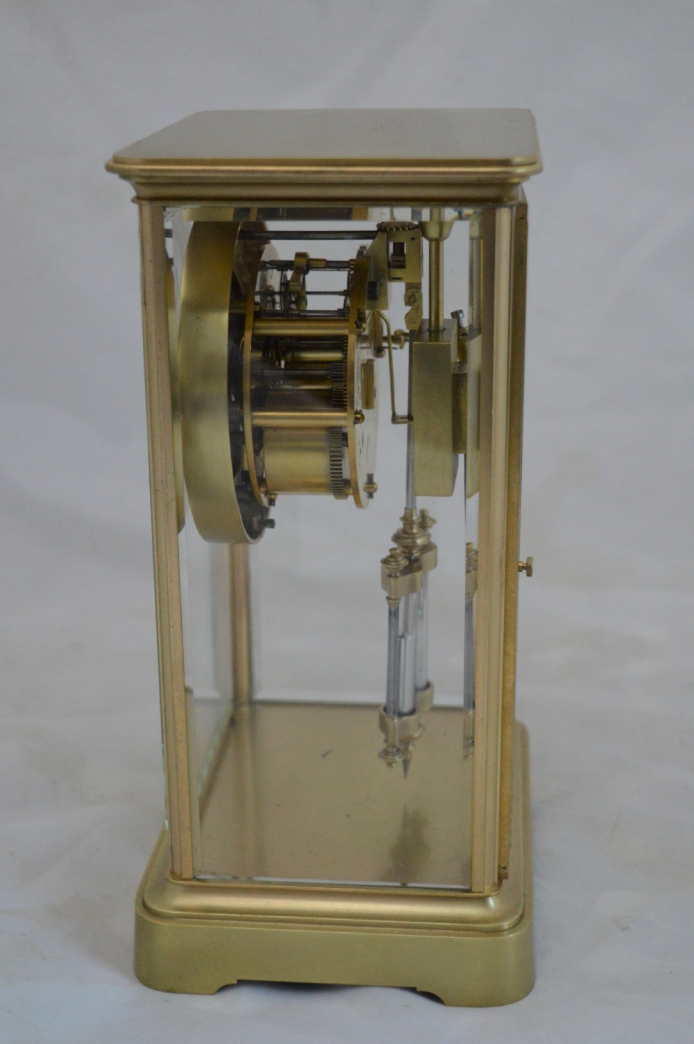 French Four Glass Mercury Pendulum Mantel Clock View III