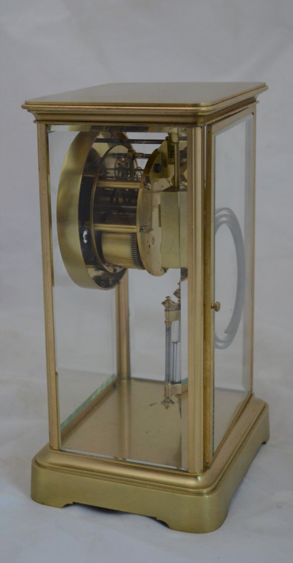 French Four Glass Mercury Pendulum Mantel Clock View IV