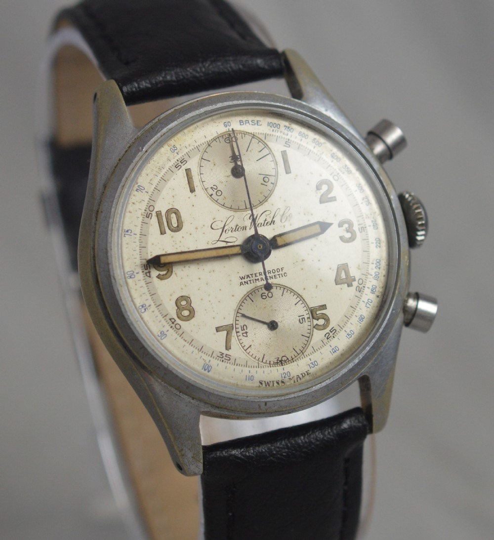 1950s Lorton Watch Co Chronograph View IV