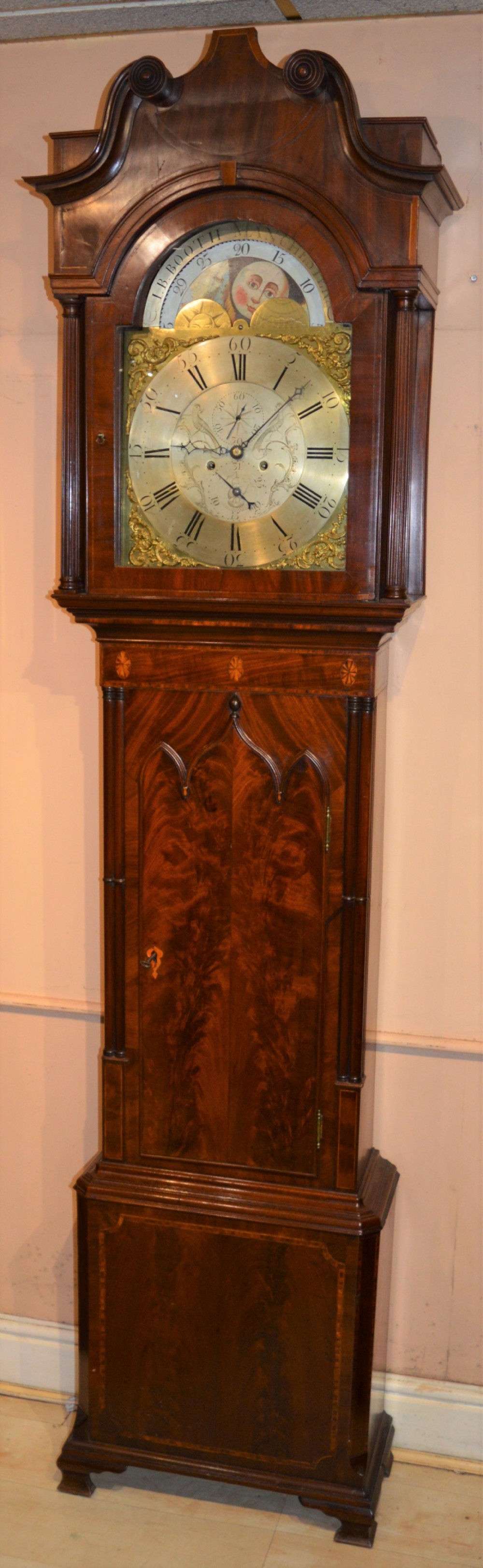 James Booth Manchester Moon Phase Longcase Grandfather Clock