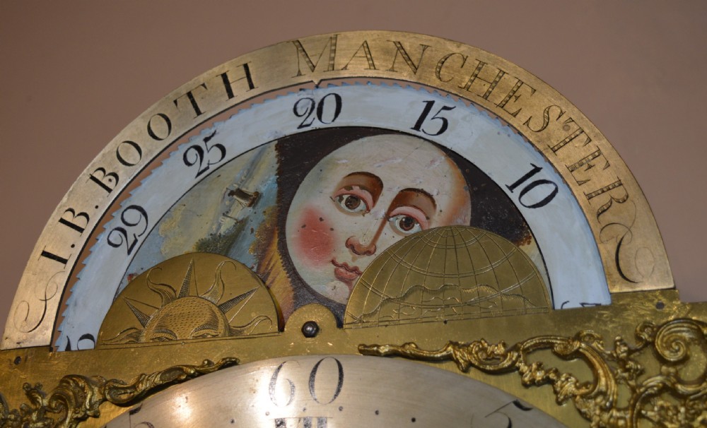 James Booth Manchester Moon Phase Longcase Grandfather Clock View IV