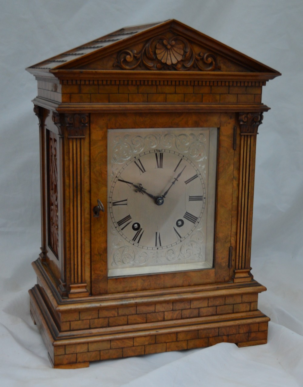 Walnut Bracket/Mantel Clock, Ting Tang quarter Striking