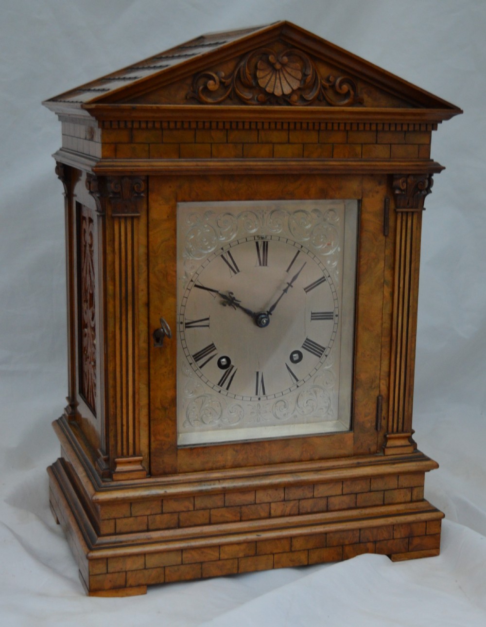 Walnut Bracket/Mantel Clock, Ting Tang quarter Striking View II