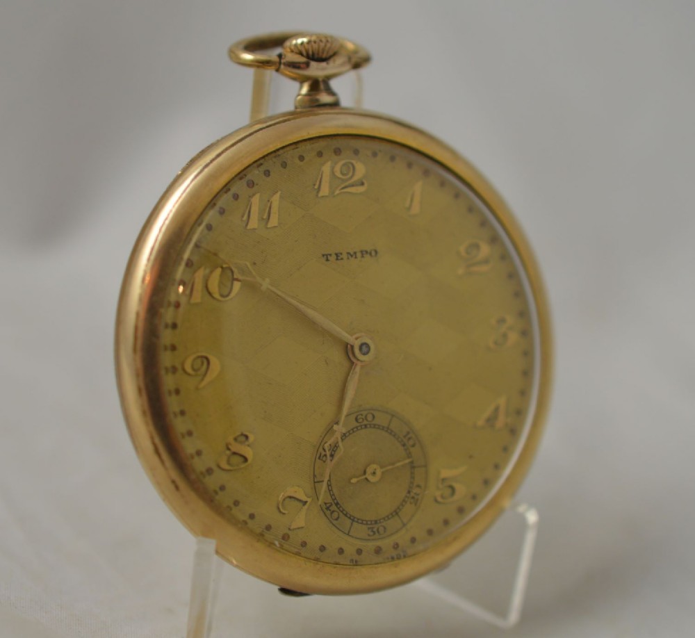Tempo Gold Plated Pocket Watch