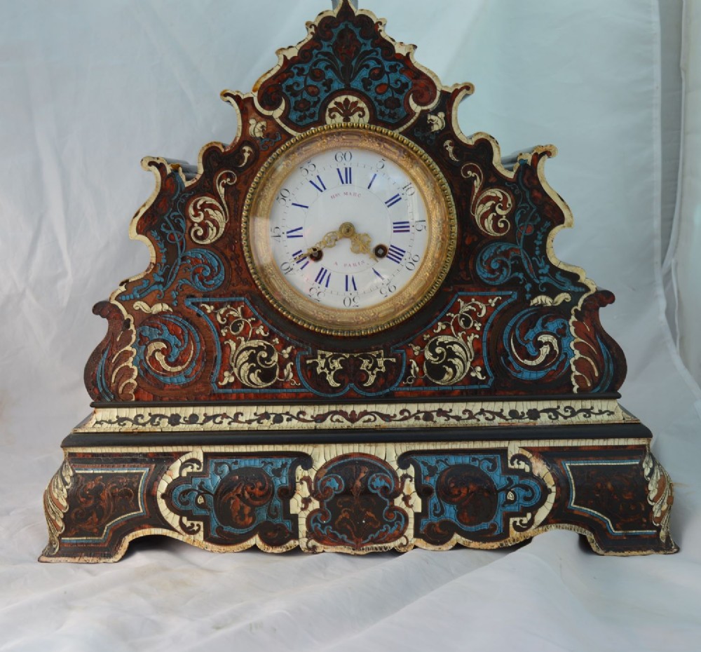 Henri Marc Paris Inlaid Mantel clock