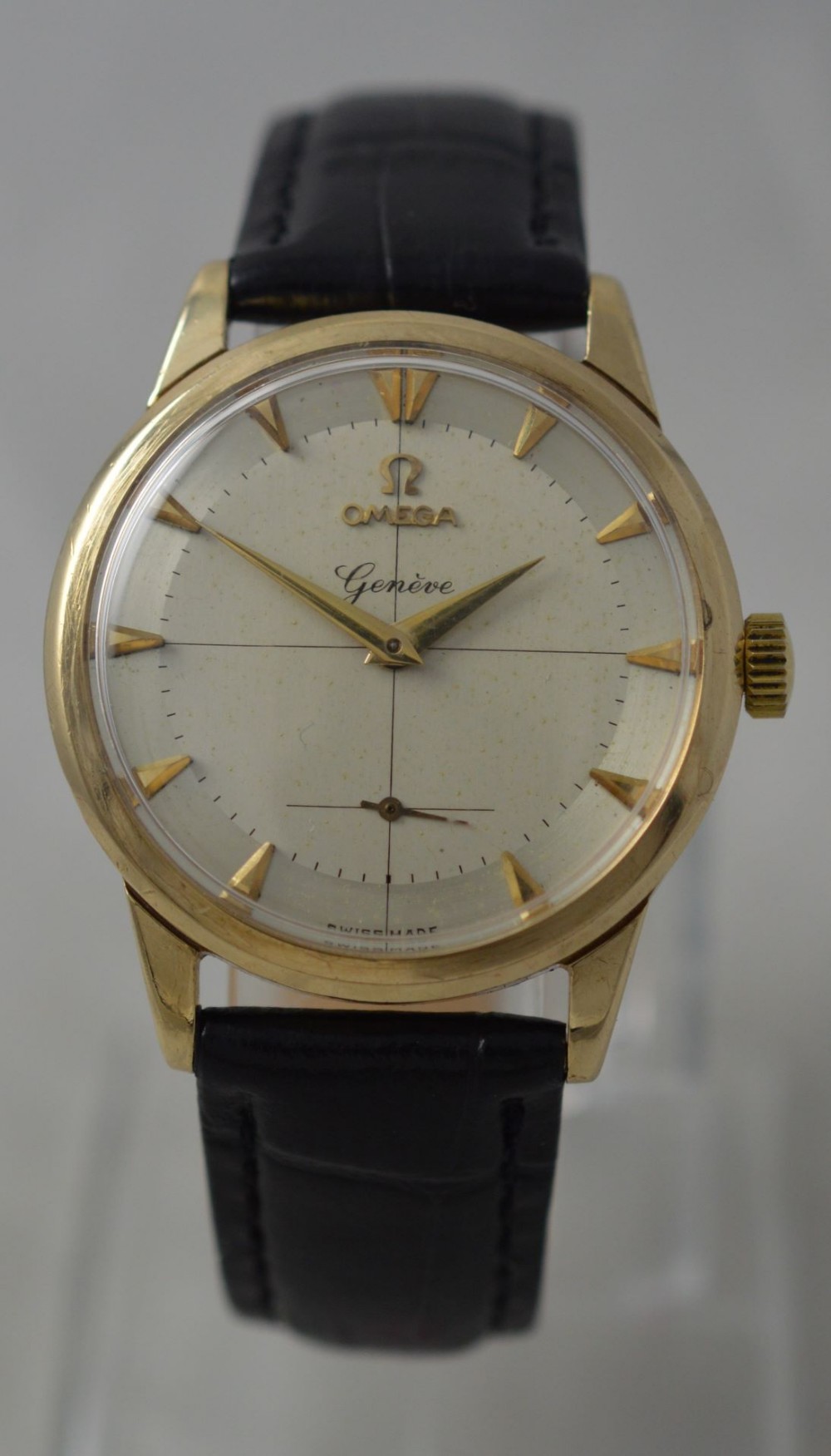 1956 Omega Geneve 9K Gold Wristwatch