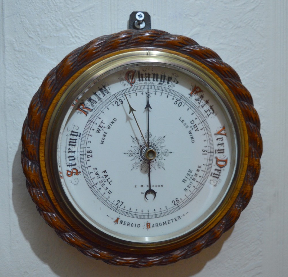 Victorian Aneroid Barometer E Seddon, Hitchin