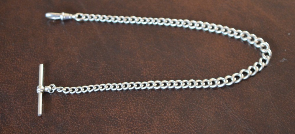 Victorian Silver Pocket Watch Chain