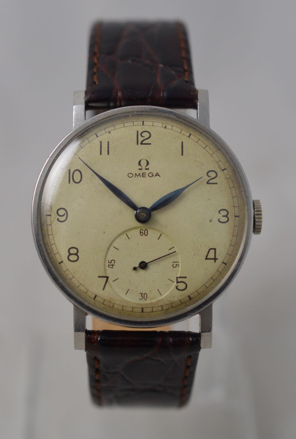 1939 Omega Stainless Steel 'Oversized' Wristwatch