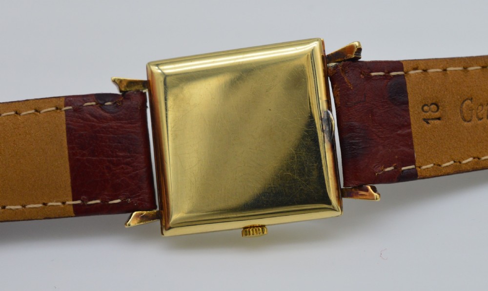 1946 Longines 14K Gold 'Tank' Wristwatch with Box View V