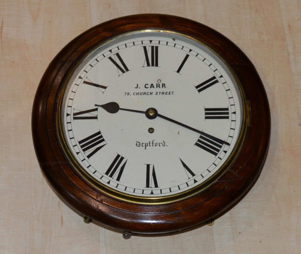 J Carr, Deptford Fusee Dial Wall Clock