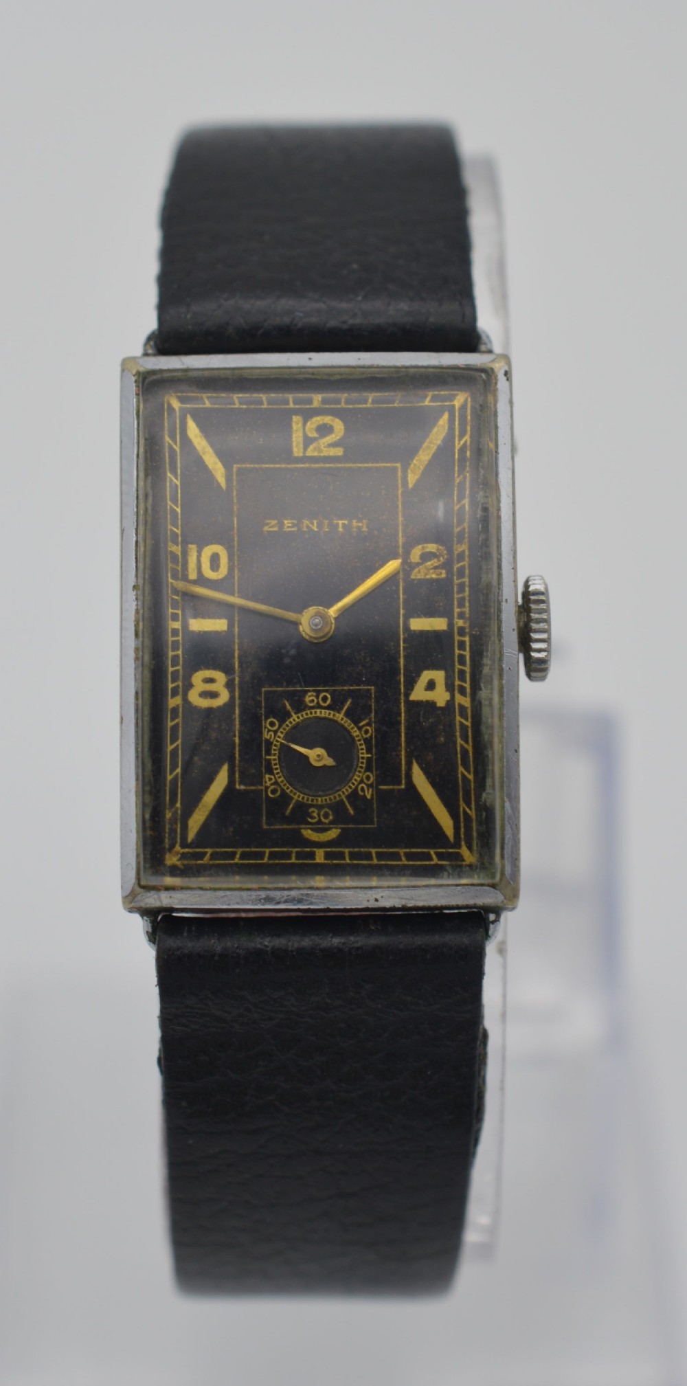 1941 Zenith 'tank' Black Dial Wristwatch