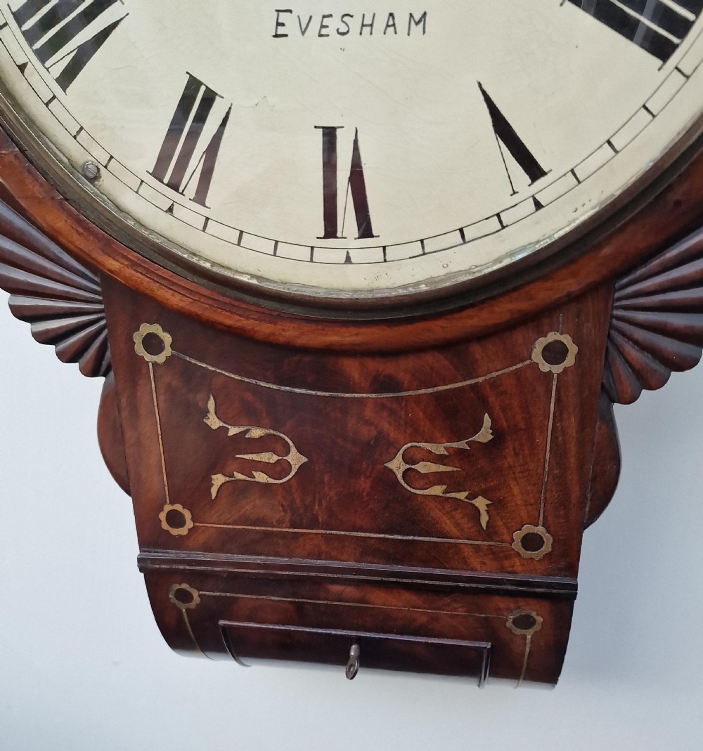 John Hill, Evesham Drop Dial Fusee Wall Clock View III