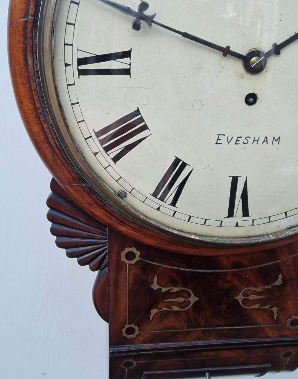 John Hill, Evesham Drop Dial Fusee Wall Clock View IV