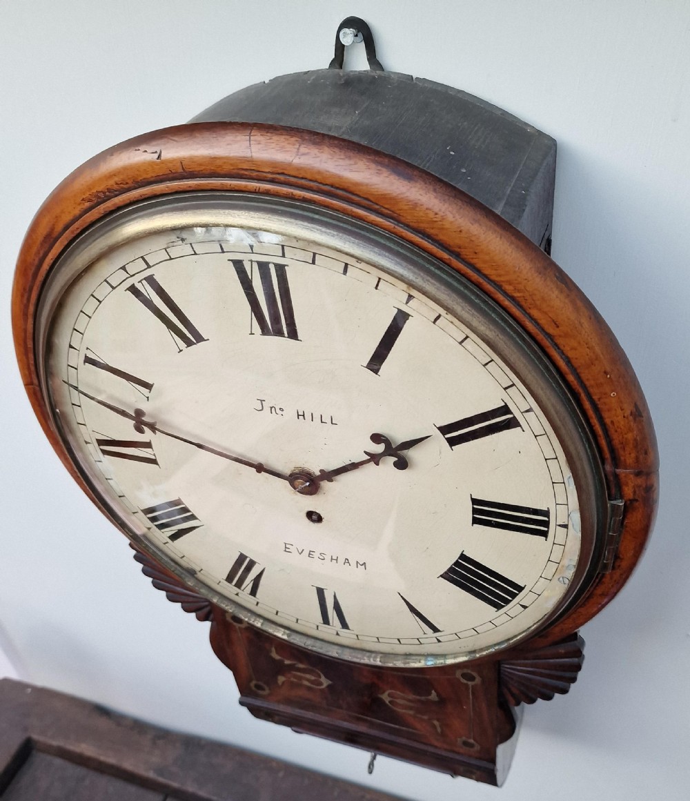 John Hill, Evesham Drop Dial Fusee Wall Clock View VIII