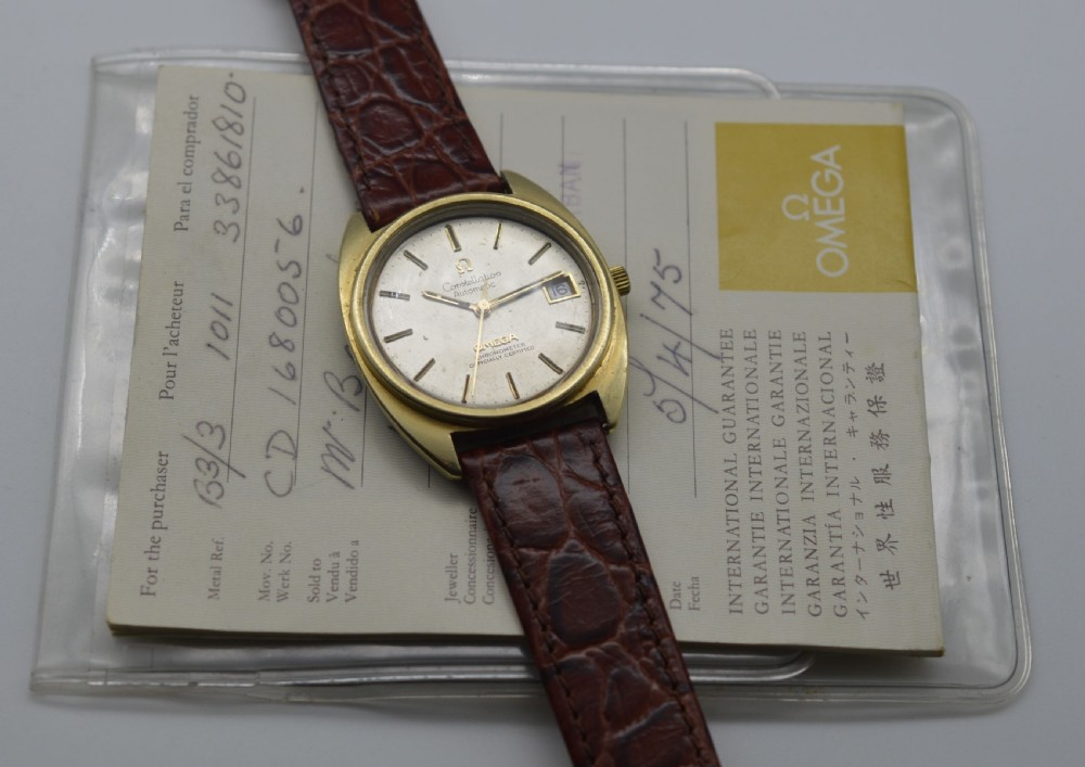 1975 Omega Constellation Wristwatch with Paperwork View VI