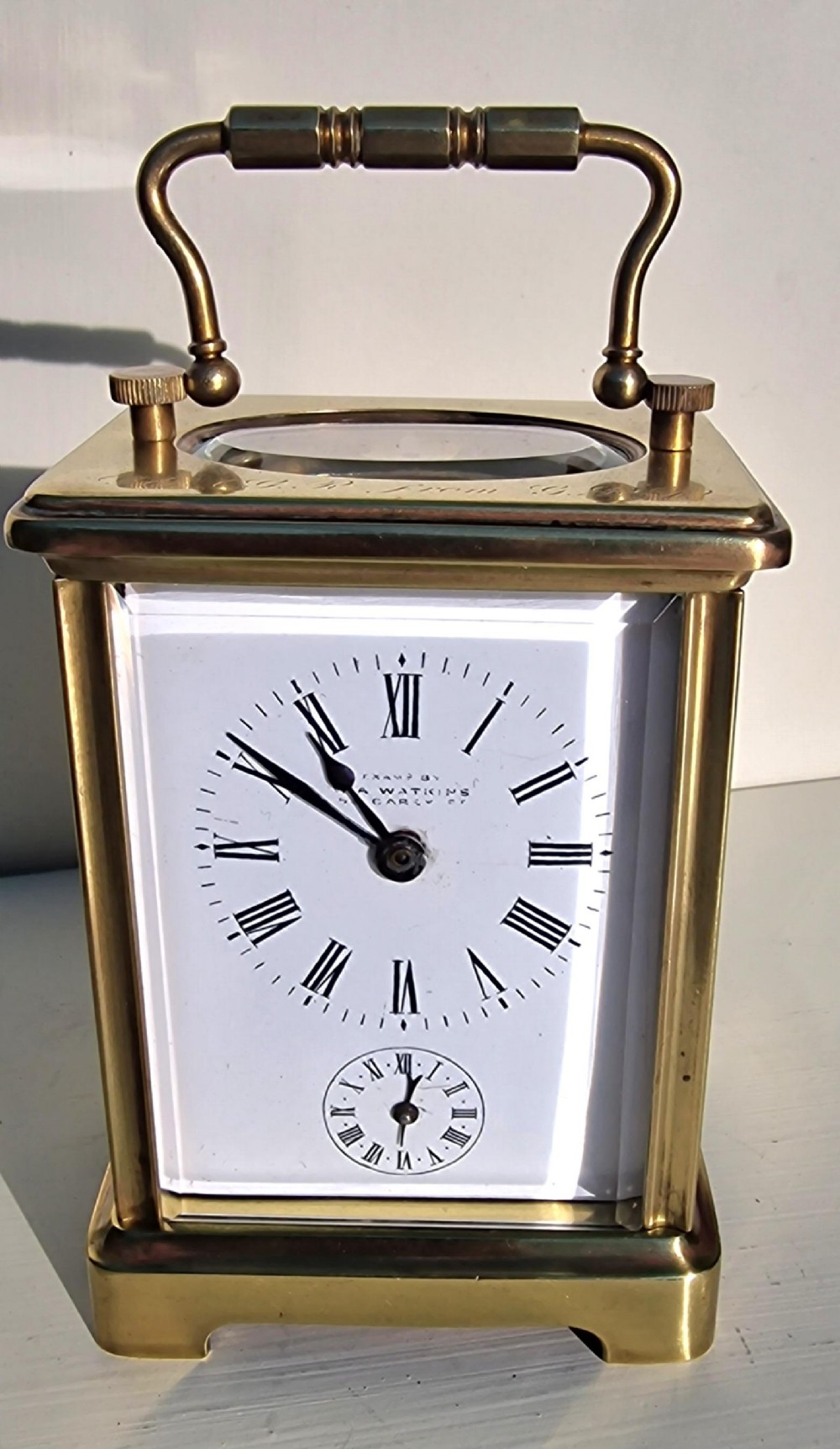 A Carriage Clock with an alarm Dial