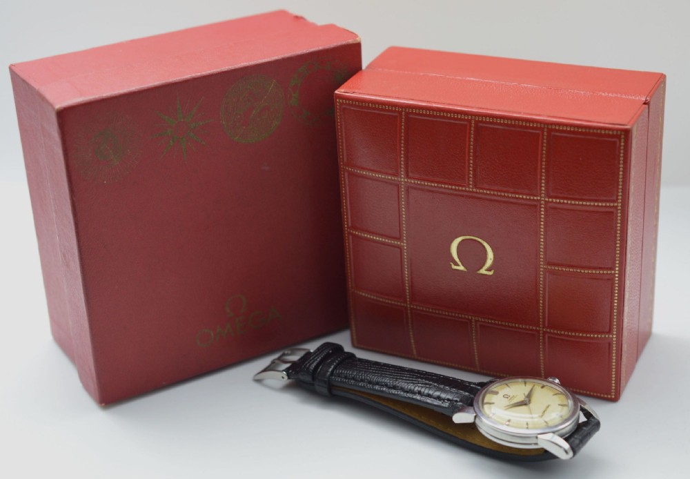 1956 Omega Seamaster Wristwatch with Box View IX